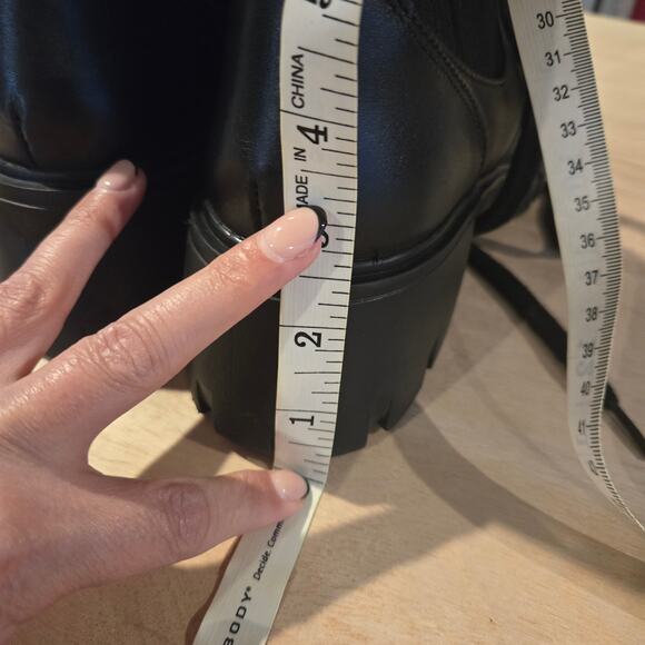 Steve Madden Women's Hunt sz 8 Stretch Combat Boot Chunky heel - Picture 5 of 8